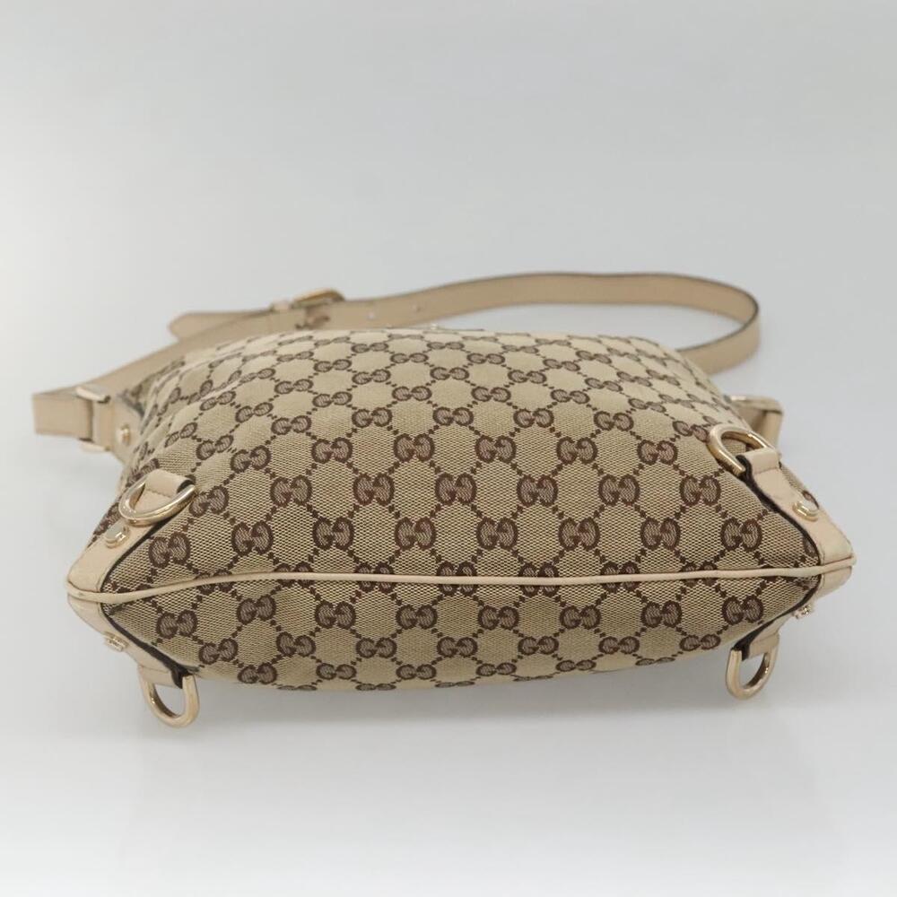 GUCCI GG Canvas Abbey Shoulder Bag Beige Gold - Picture 9 of 12